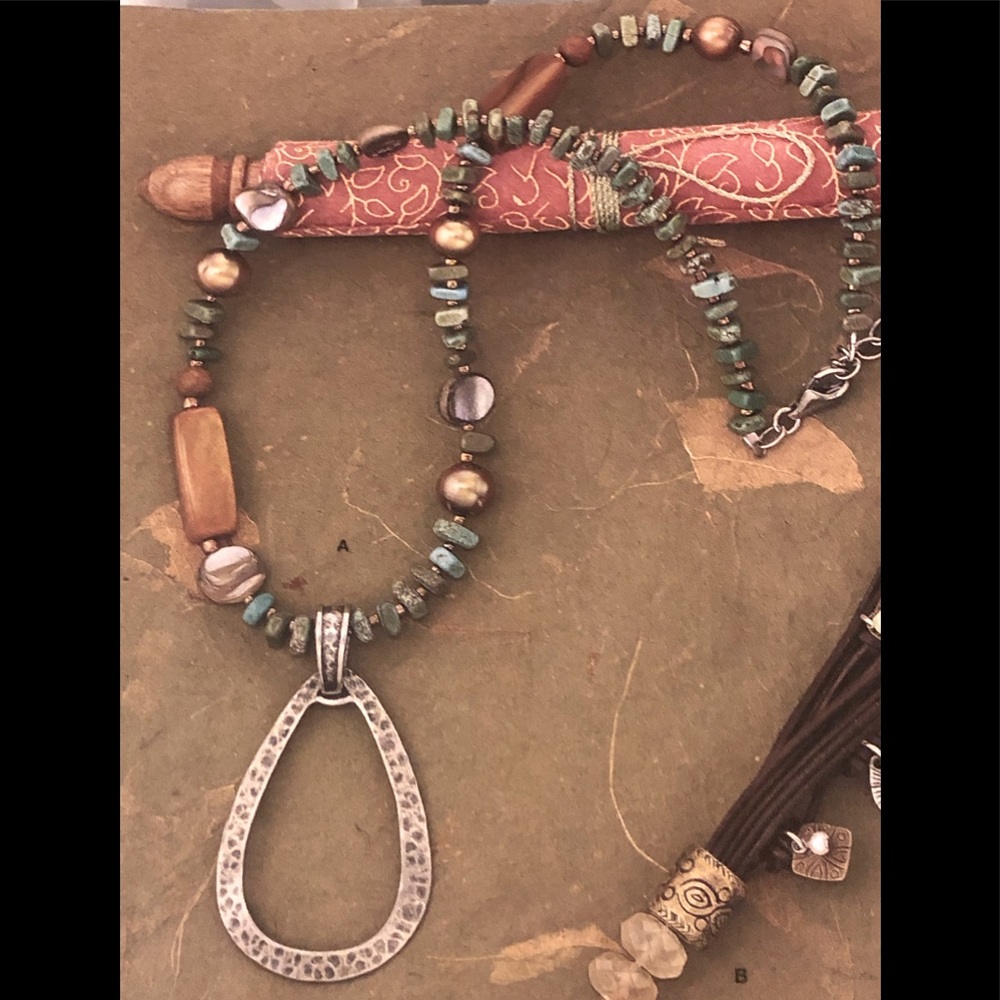 Silpada Hammered Oxidized Sterling Silver Necklace. - Picture 1 of 5